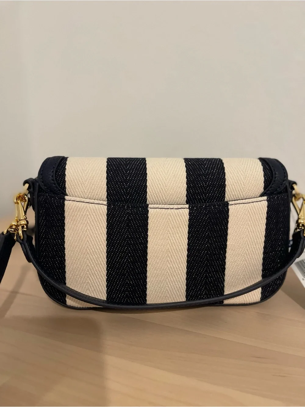 Lauren Ralph Lauren Small Adley Striped Twill Shoulder Bag – NWT